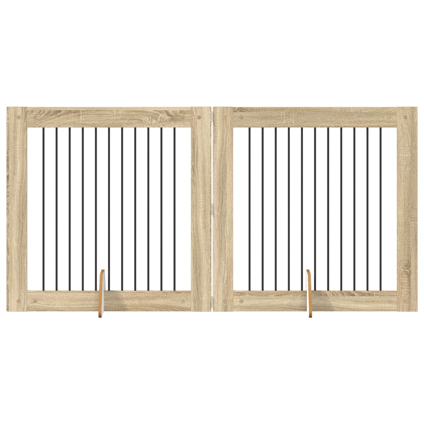 Hundegate med stender 2 pcs Sonoma eik 100 x 100 cm