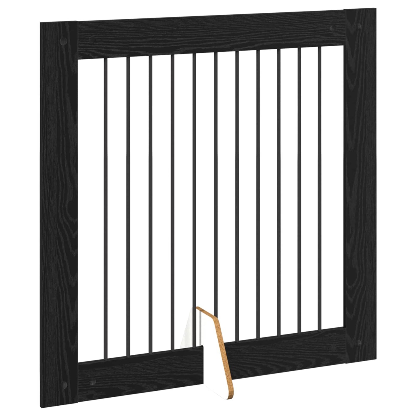 Foldbar hundegitter med stativer 4 pcs Svart eik 401 cm