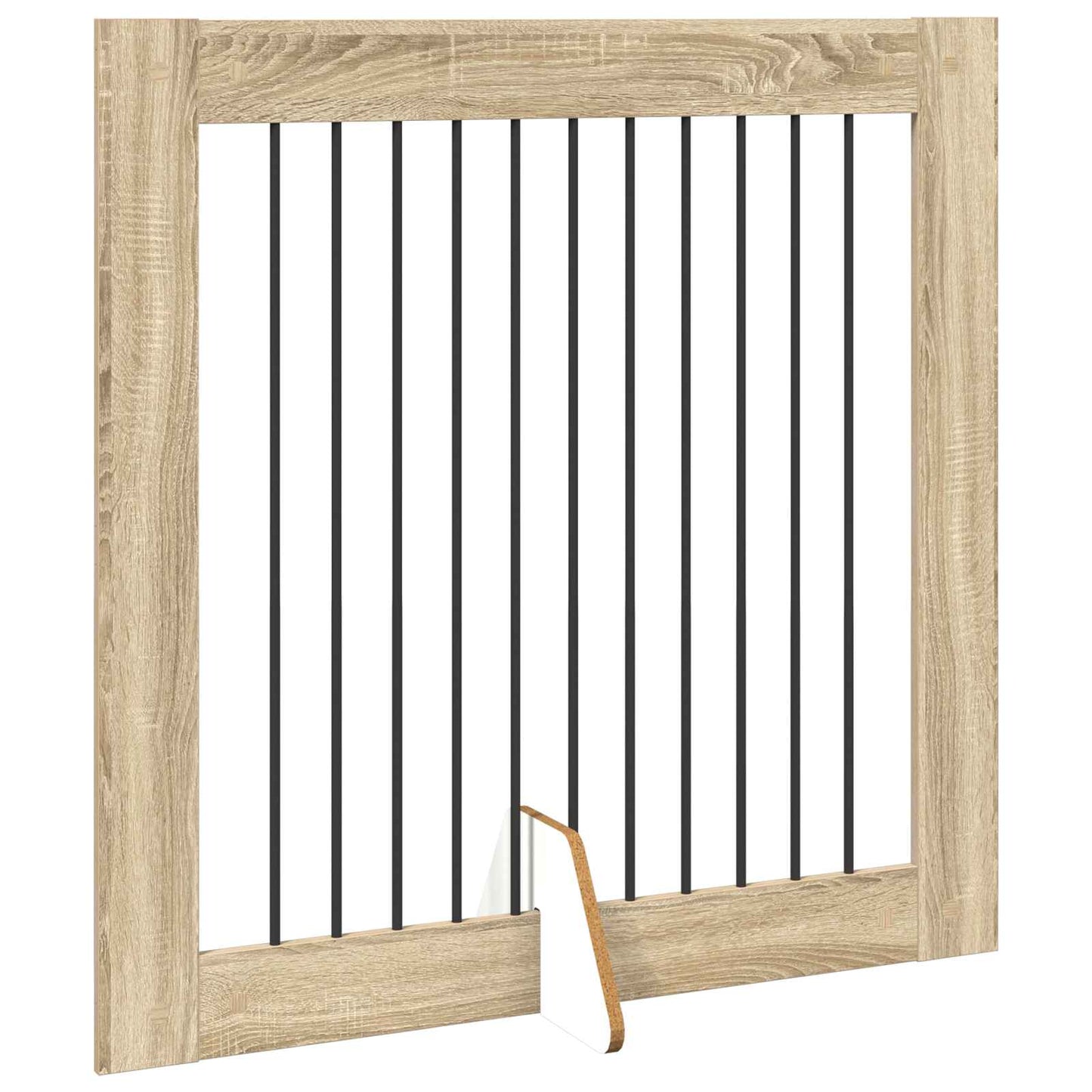 Hundegate med stender 4 pcs Sonoma eik 100 x 100 cm