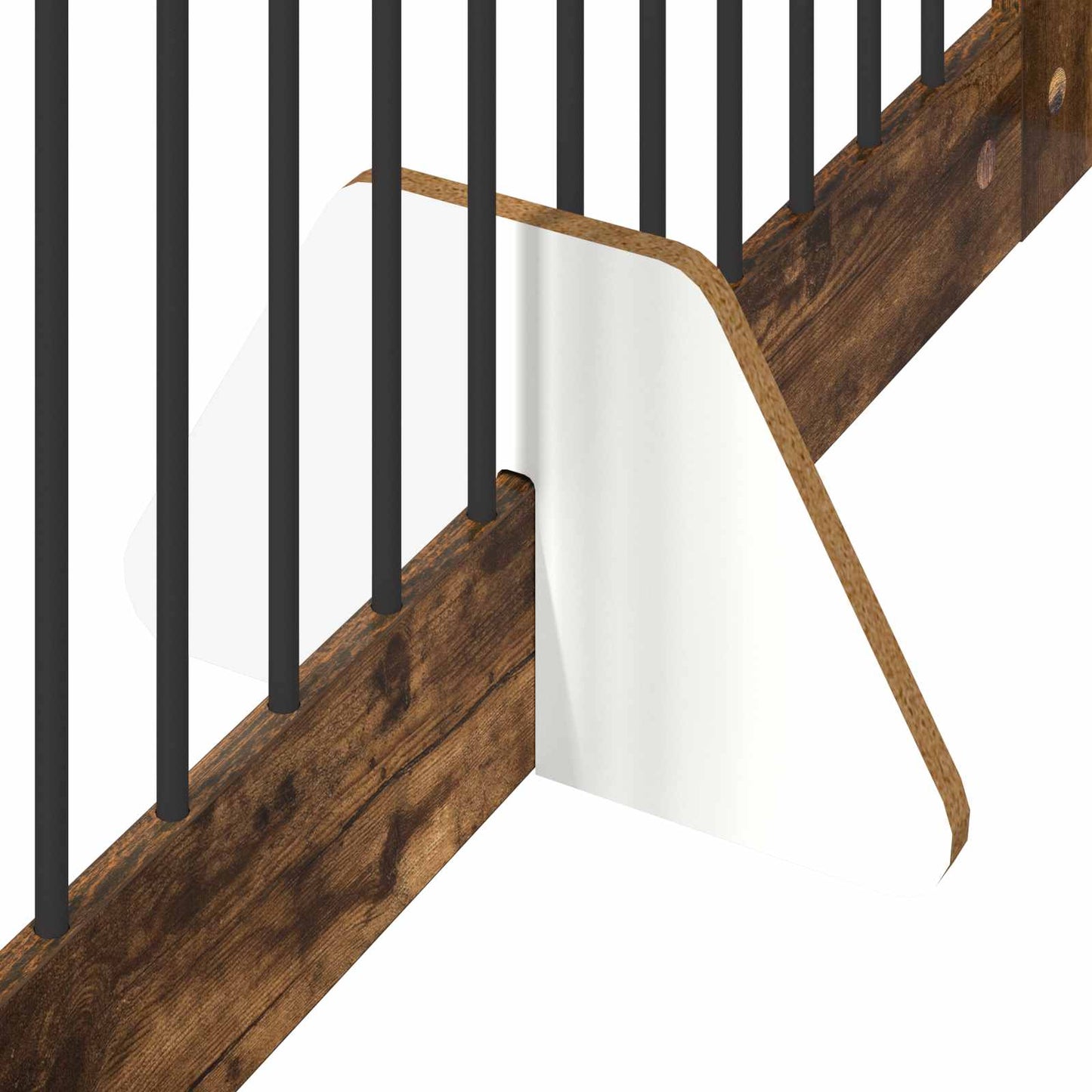 Foldbar hundegitter med stativer 4 pcs Røkt Eik 401 cm