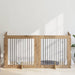 Foldbar hundegitter med stativer 4 pcs Artisan eik 401 cm