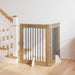 Foldbar hundegitter med stativer 2 pcs Artisan eik 160,5 cm