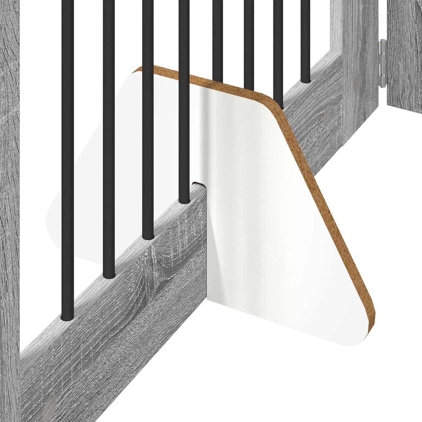 Foldbar hundegitter med stativer 4 stk. Grå Sonoma 321 cm