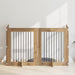 Foldbar hundegitter med stativer 4 pcs Artisan eik 321 cm