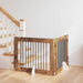 Foldbar hundegitter med stativer 2 pcs Gammelt tre 200,5 cm