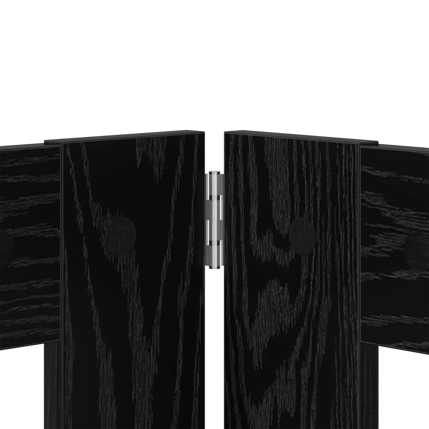Hundegate med stender 4 pcs Svart eik 100 x 80 cm