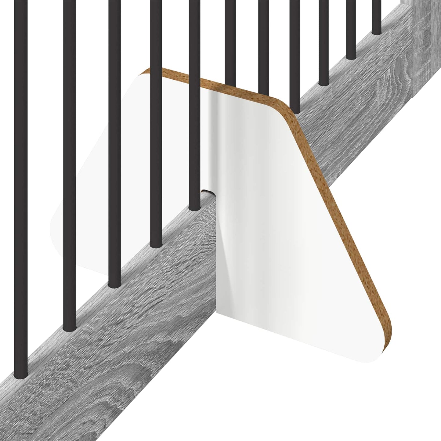 Foldbar hundegitter med stativer 4 stk. Grå Sonoma 401 cm