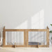 Foldbar hundegitter med stativer 4 pcs Artisan eik 401 cm