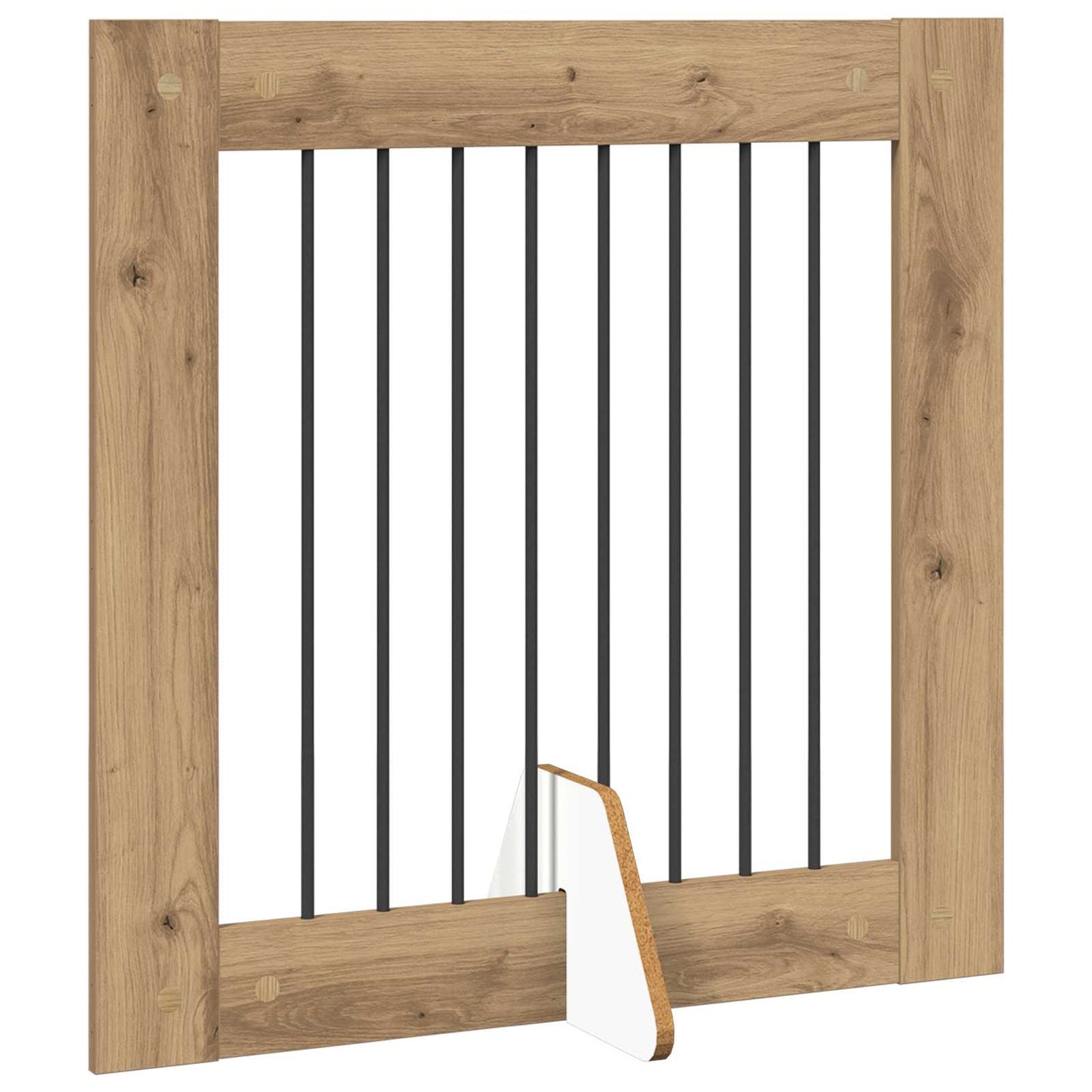 Foldbar hundegitter med stativer 2 pcs Artisan eik 160,5 cm