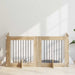 Hundegate med stender 4 pcs Sonoma eik 80 x 80 cm