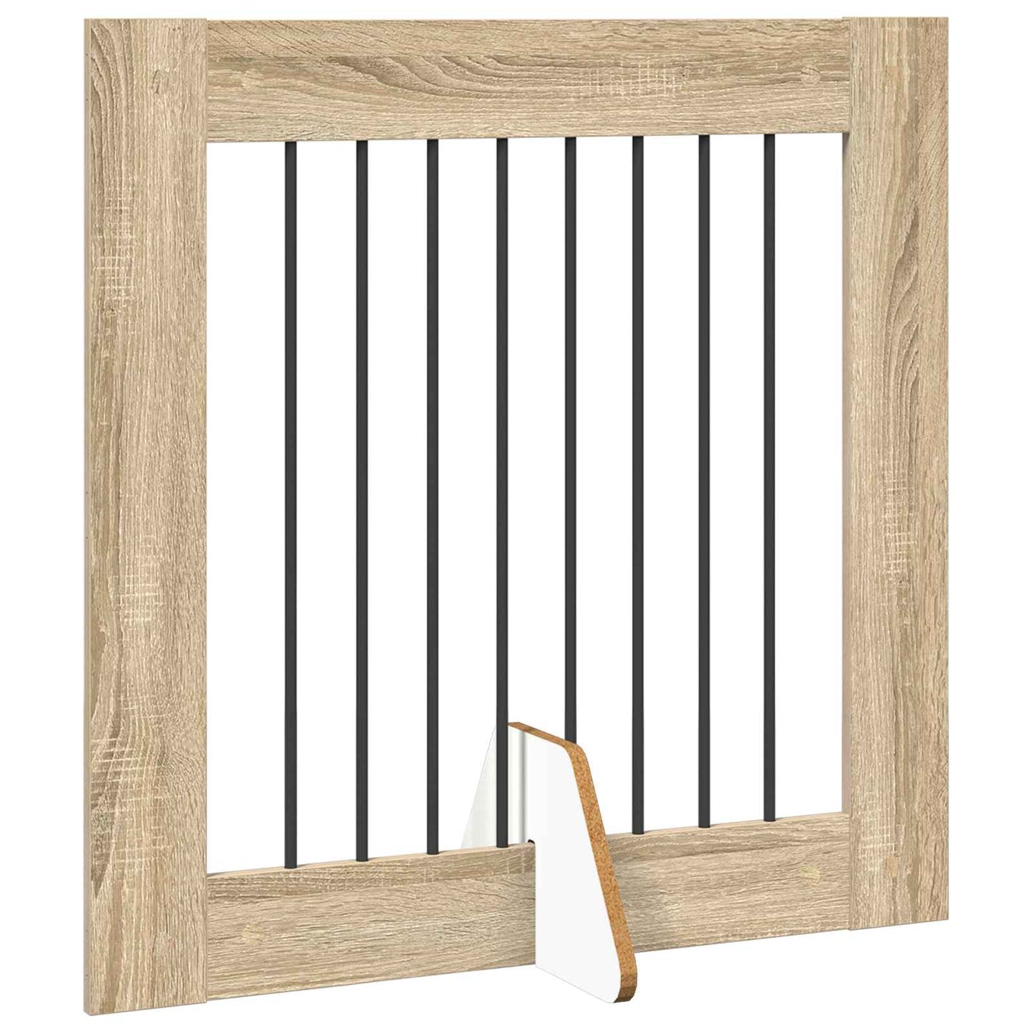Hundegate med stender 4 pcs Sonoma eik 80 x 80 cm