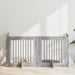 Foldbar hundegitter med stativer 4 pcs Grå sonoma 321 cm