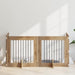 Foldbar hundegitter med stativer 4 pcs Artisan eik 321 cm
