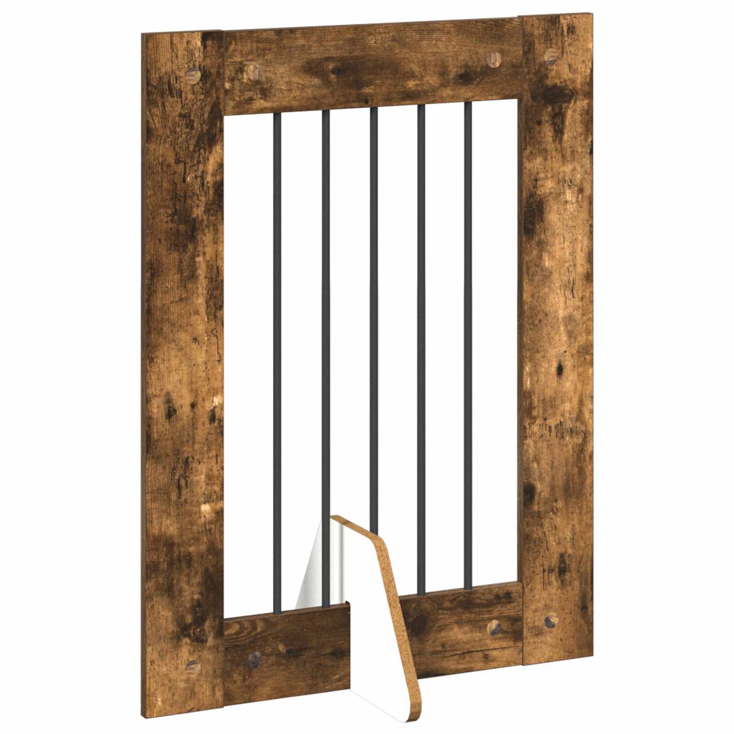 Foldbar hundegitter med stativer 2 pcs Røkt Eik 120,5 cm