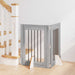 Foldbar hundegitter med stativer 2 pcs Grå sonoma 120,5 cm