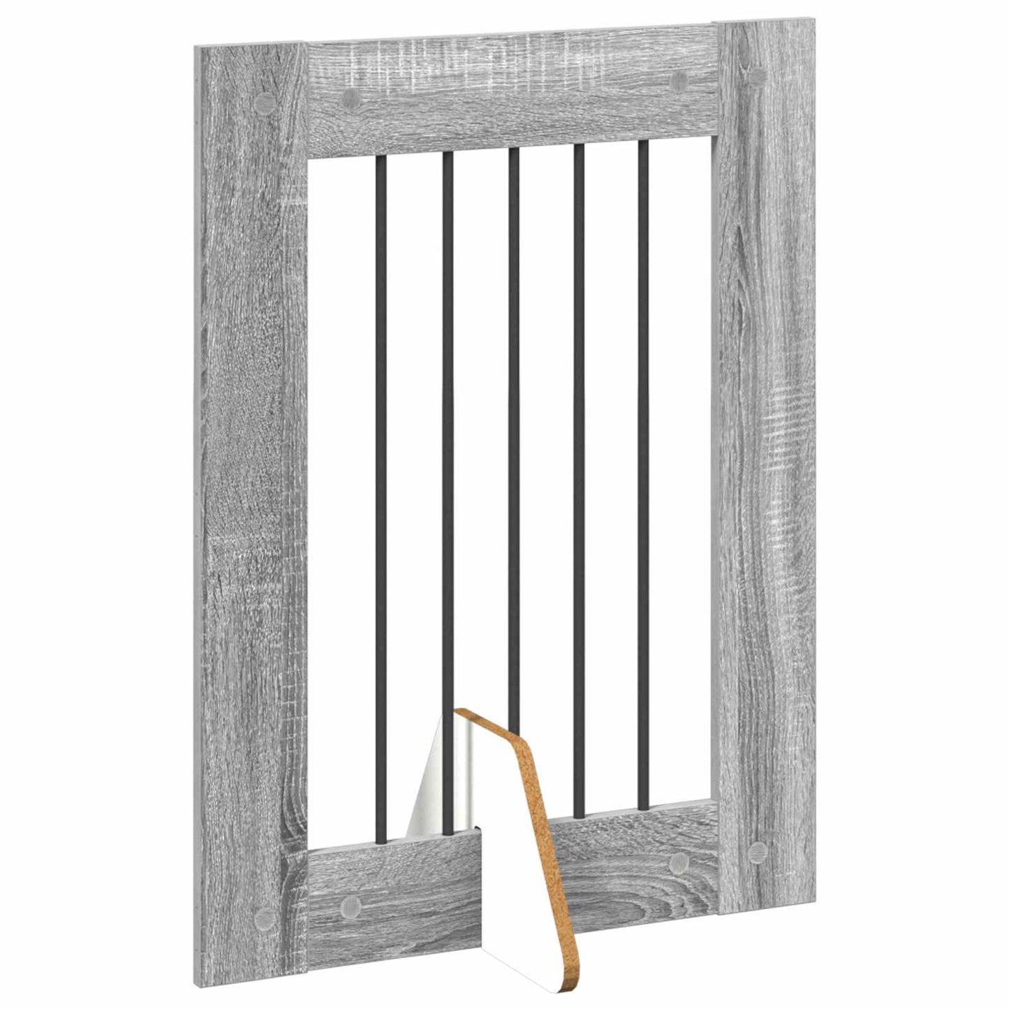 Foldbar hundegitter med stativer 2 pcs Grå sonoma 120,5 cm