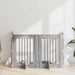 Foldbar hundegitter med stativer 4 pcs Grå sonoma 241 cm