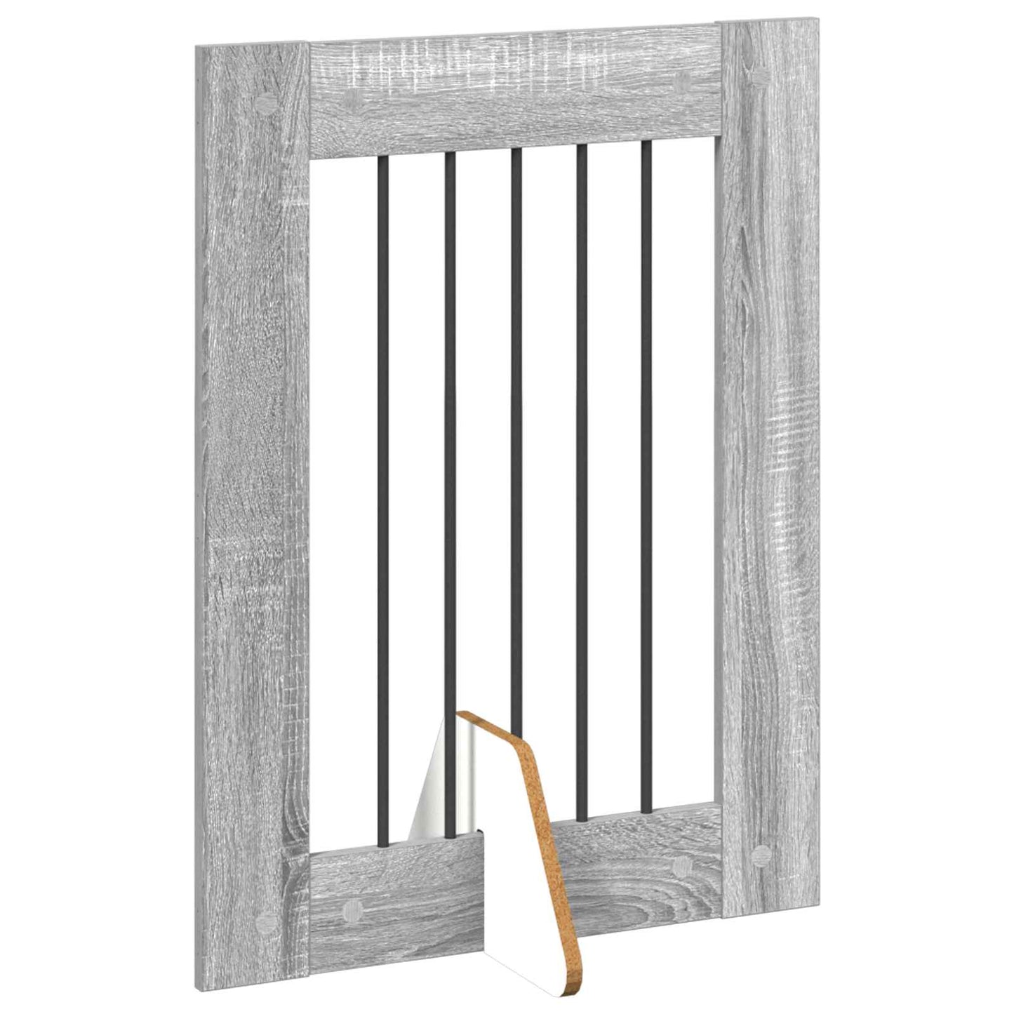 Foldbar hundegitter med stativer 4 pcs Grå sonoma 241 cm
