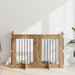 Foldbar hundegitter med stativer 4 pcs Artisan eik 241 cm