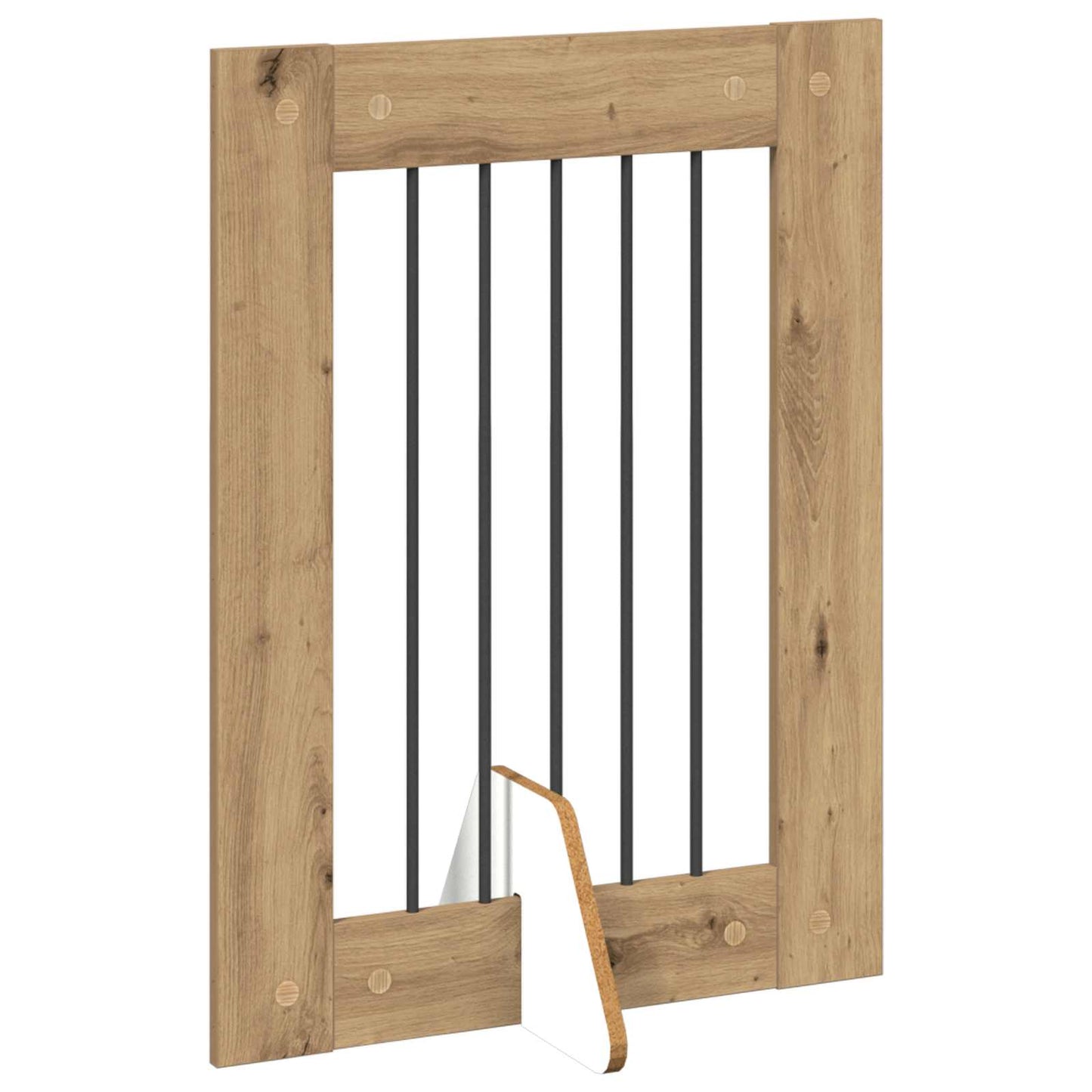 Foldbar hundegitter med stativer 6 pcs Artisan eik 362 cm