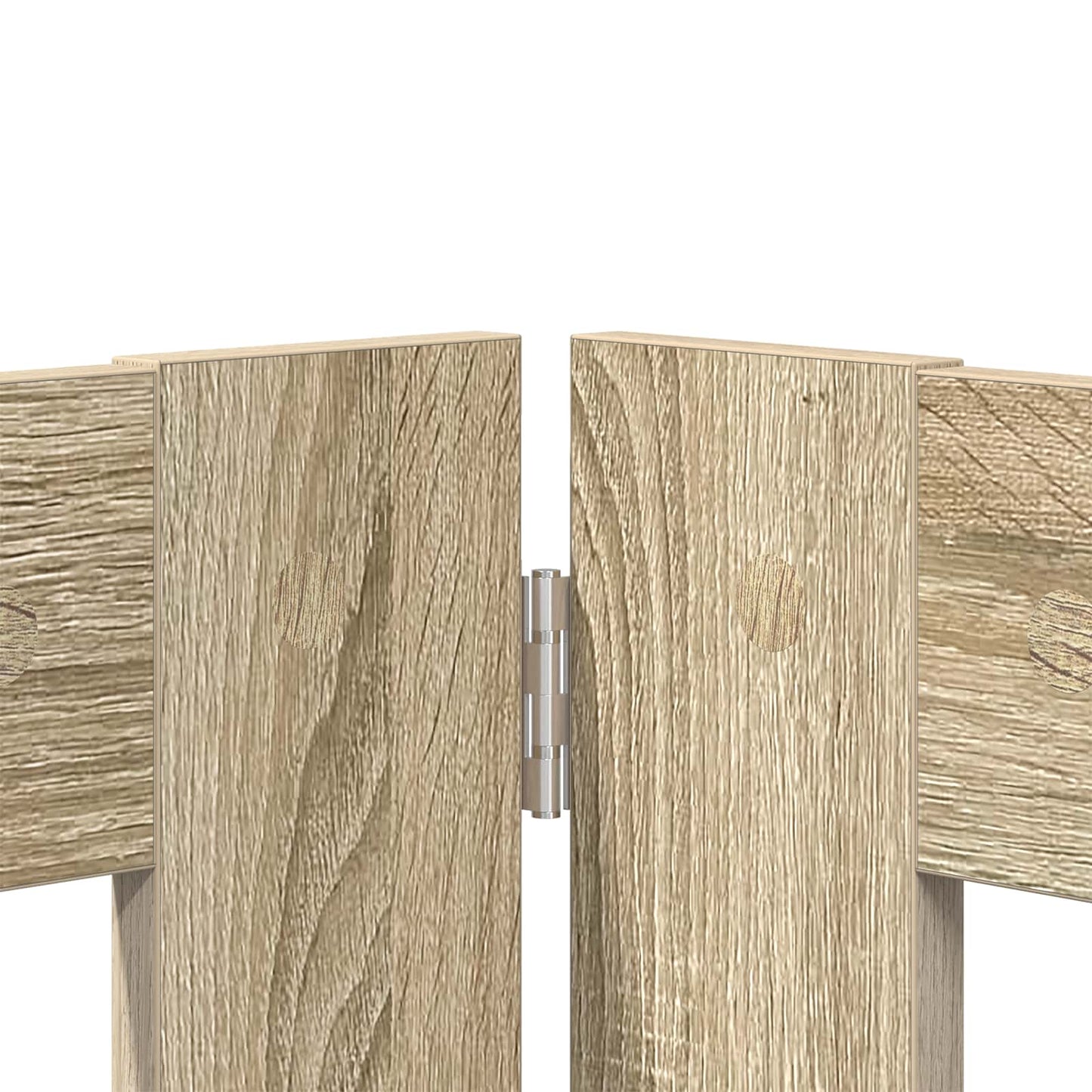Hundegate med stender 2 pcs Sonoma eik 100 x 60 cm