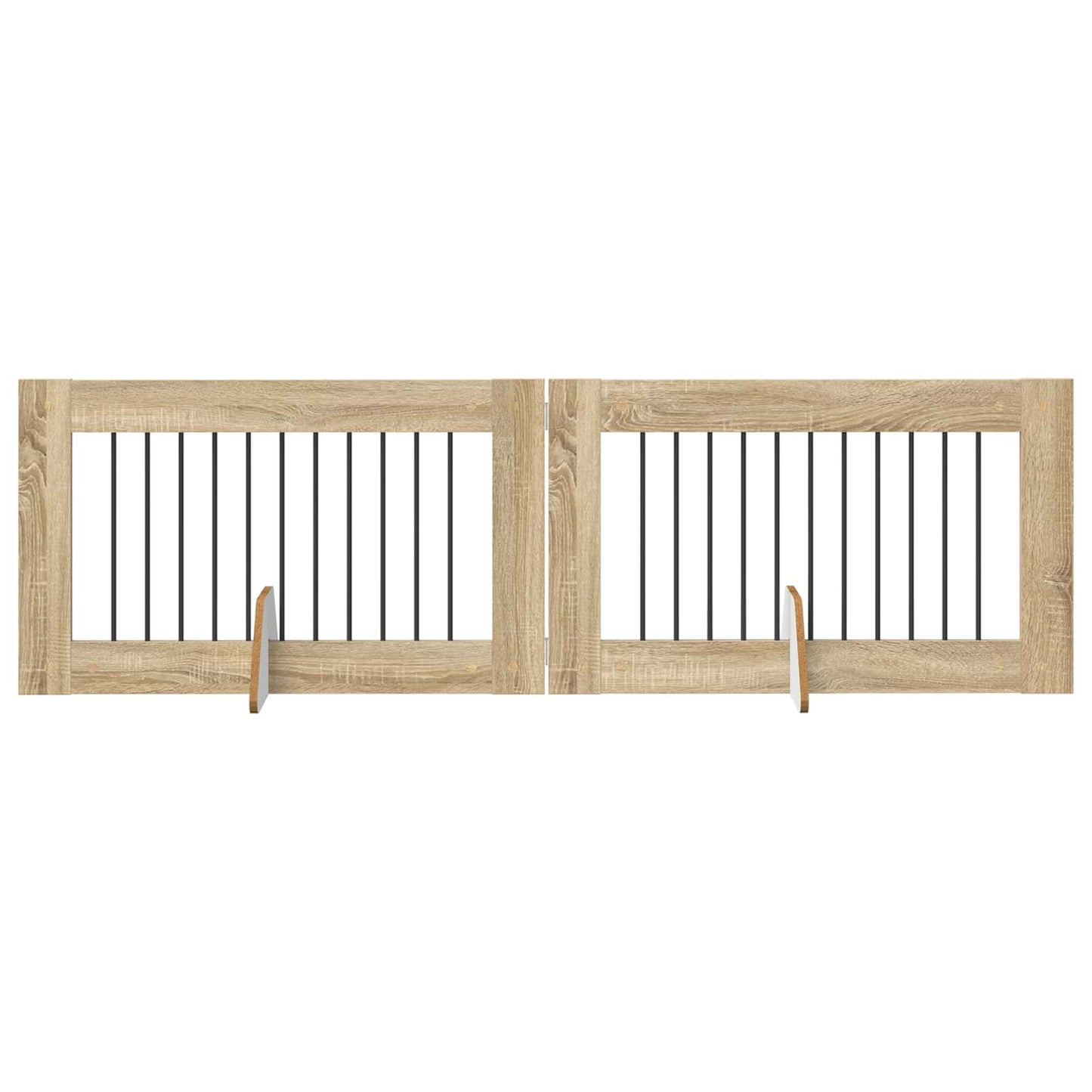 Hundegate med stender 2 pcs Sonoma eik 100 x 60 cm