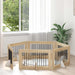 Foldbar hundegitter med stativer 6 pcs Sonoma eik 602 cm
