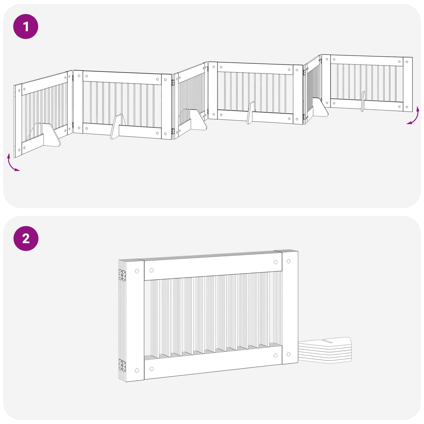 Hundegate med stender 6 pcs Artisan eik 100 x 60 cm