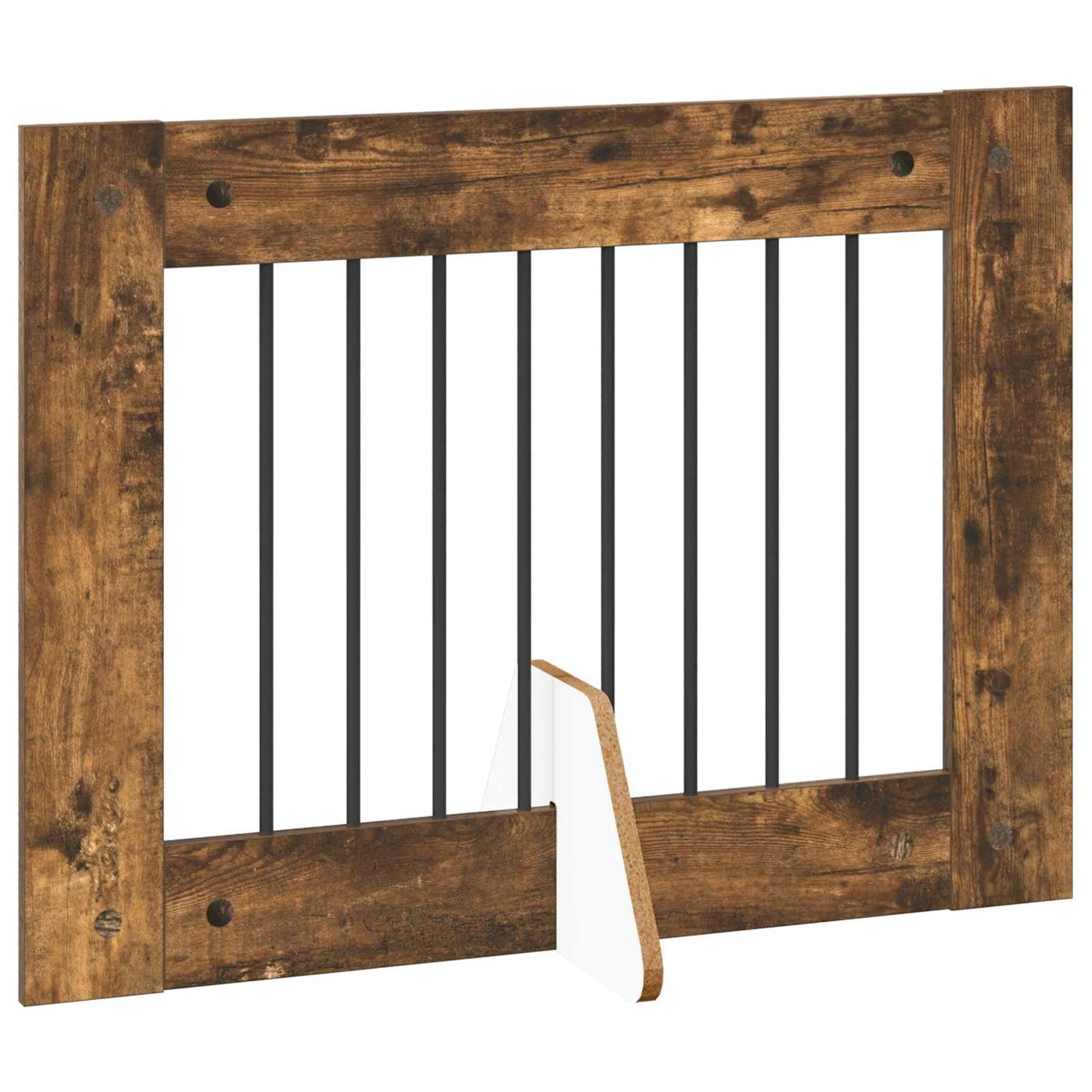 Foldbar hundegitter med stativer 4 pcs Røkt Eik 321 cm