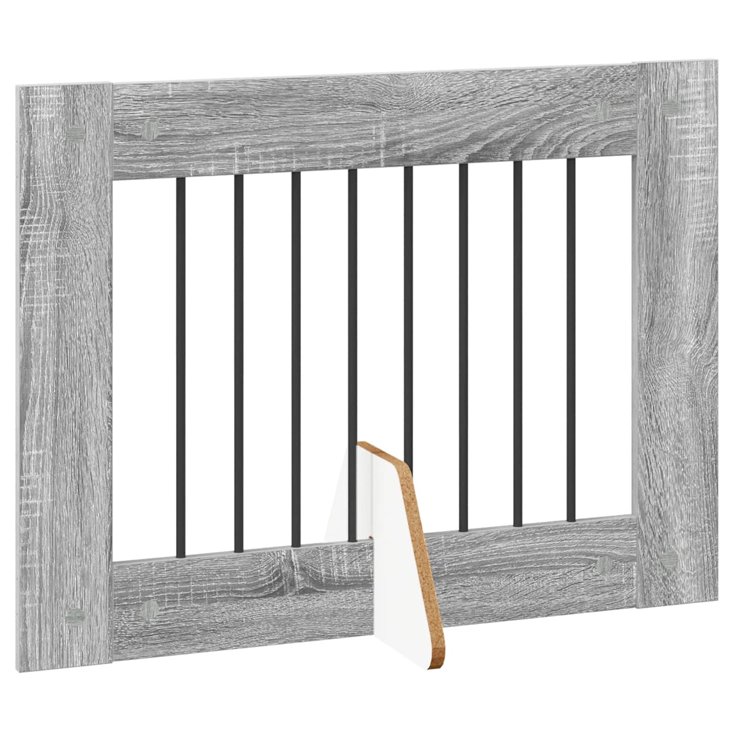 Foldbar hundegitter med stativer 4 pcs Grå sonoma 321 cm