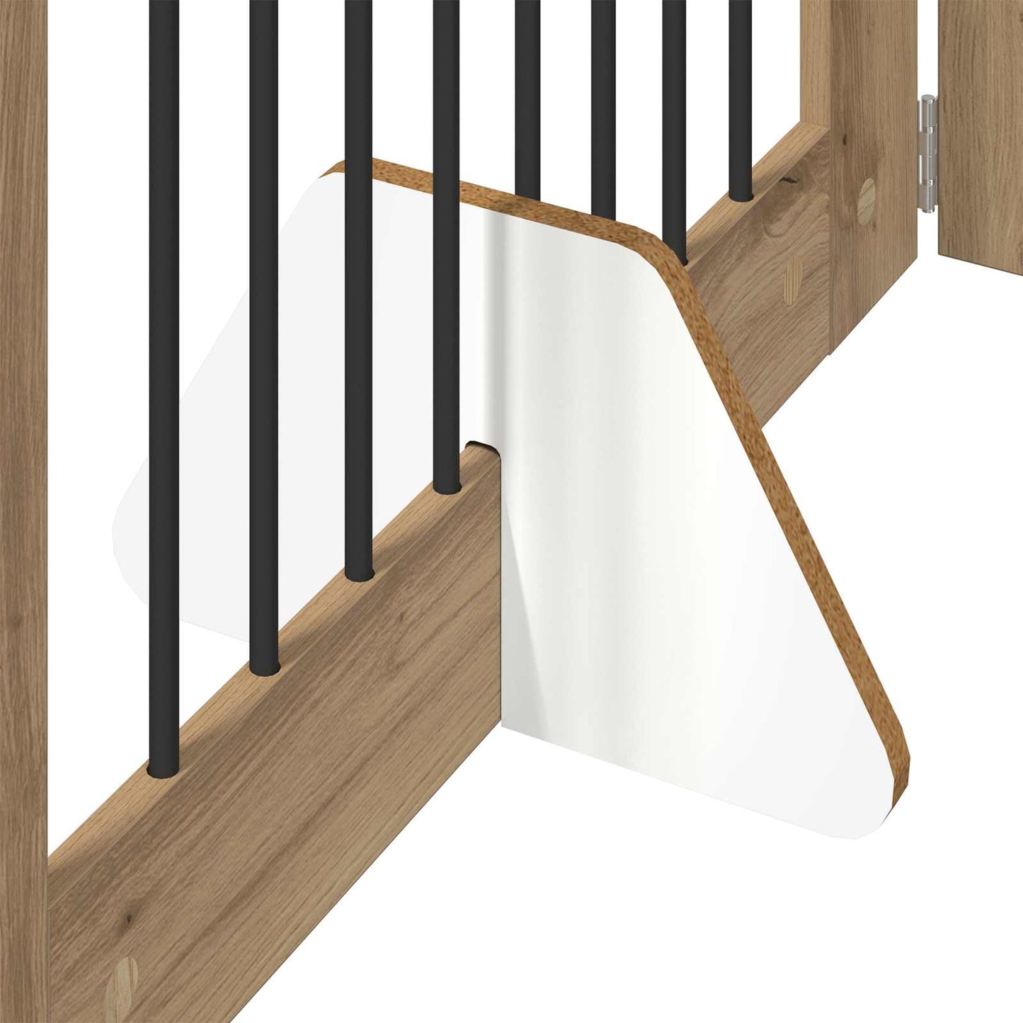 Foldbar hundegitter med stativer 6 pcs Artisan eik 482 cm