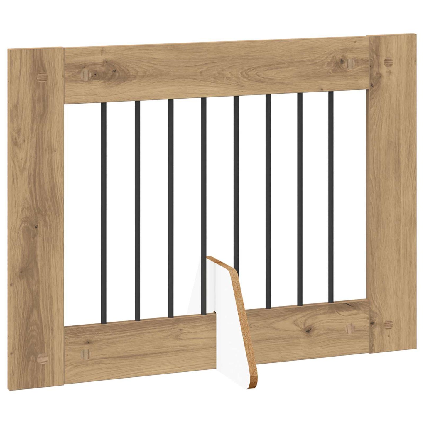Foldbar hundegitter med stativer 6 pcs Artisan eik 482 cm