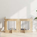 Hundegate med stender 4 pcs Sonoma eik 60 x 60 cm