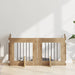 Foldbar hundegitter med stativer 4 pcs Artisan eik 241 cm