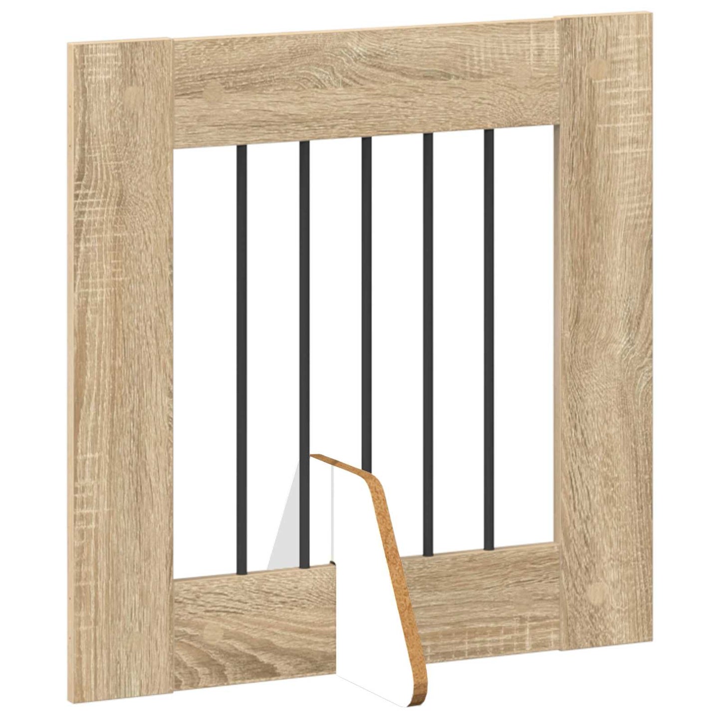 Hundegate med stender 6 pcs Sonoma eik 60 x 60 cm