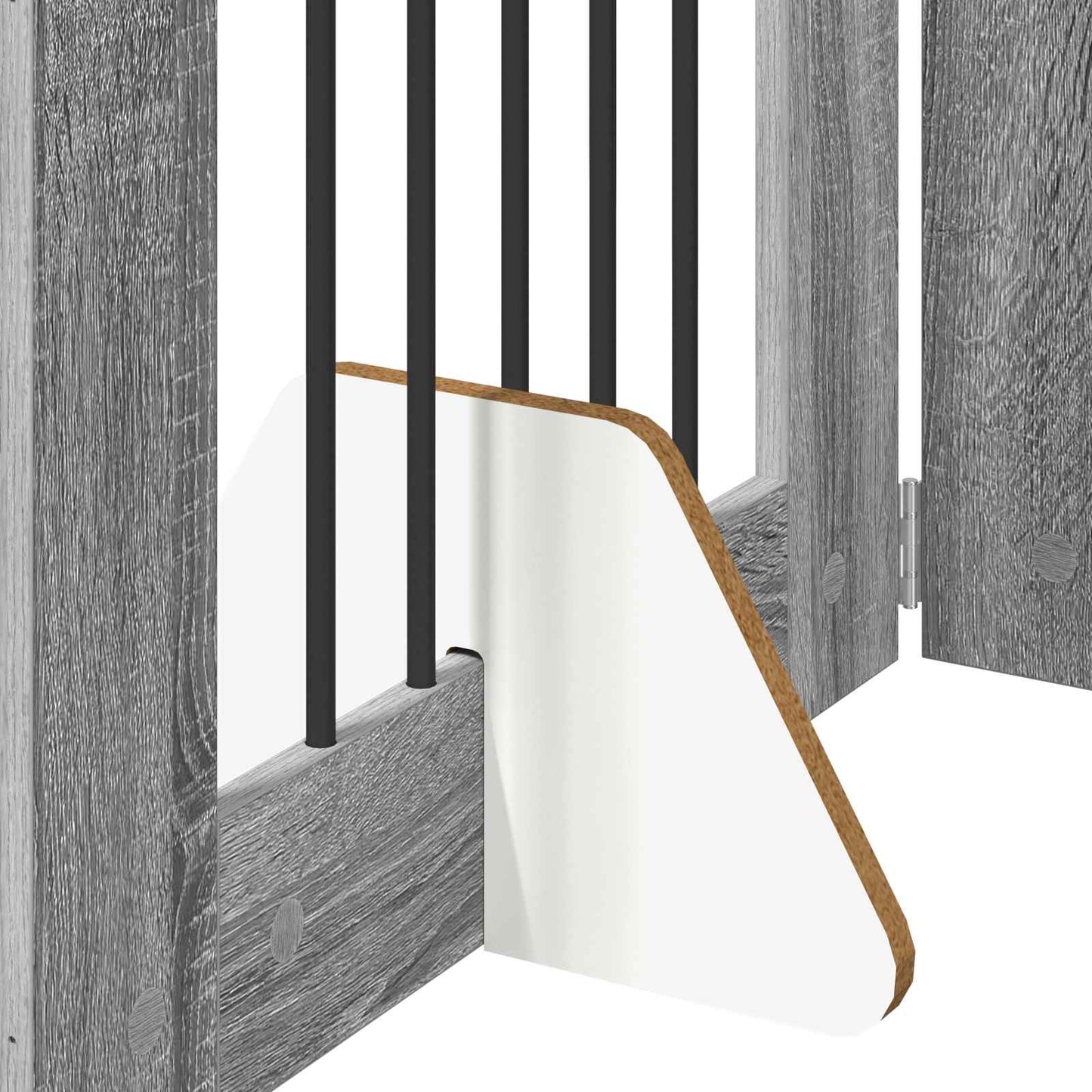 Foldbar hundegitter med stativer 6 pcs Grå sonoma 362 cm