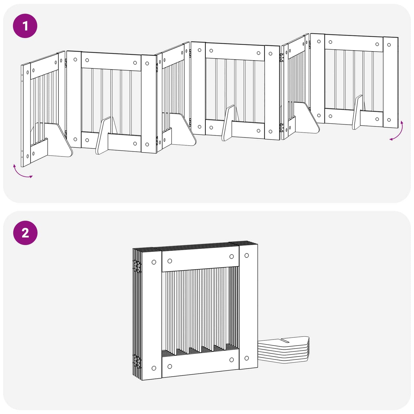 Hundegate med stender 6 pcs Artisan eik 60 x 60 cm