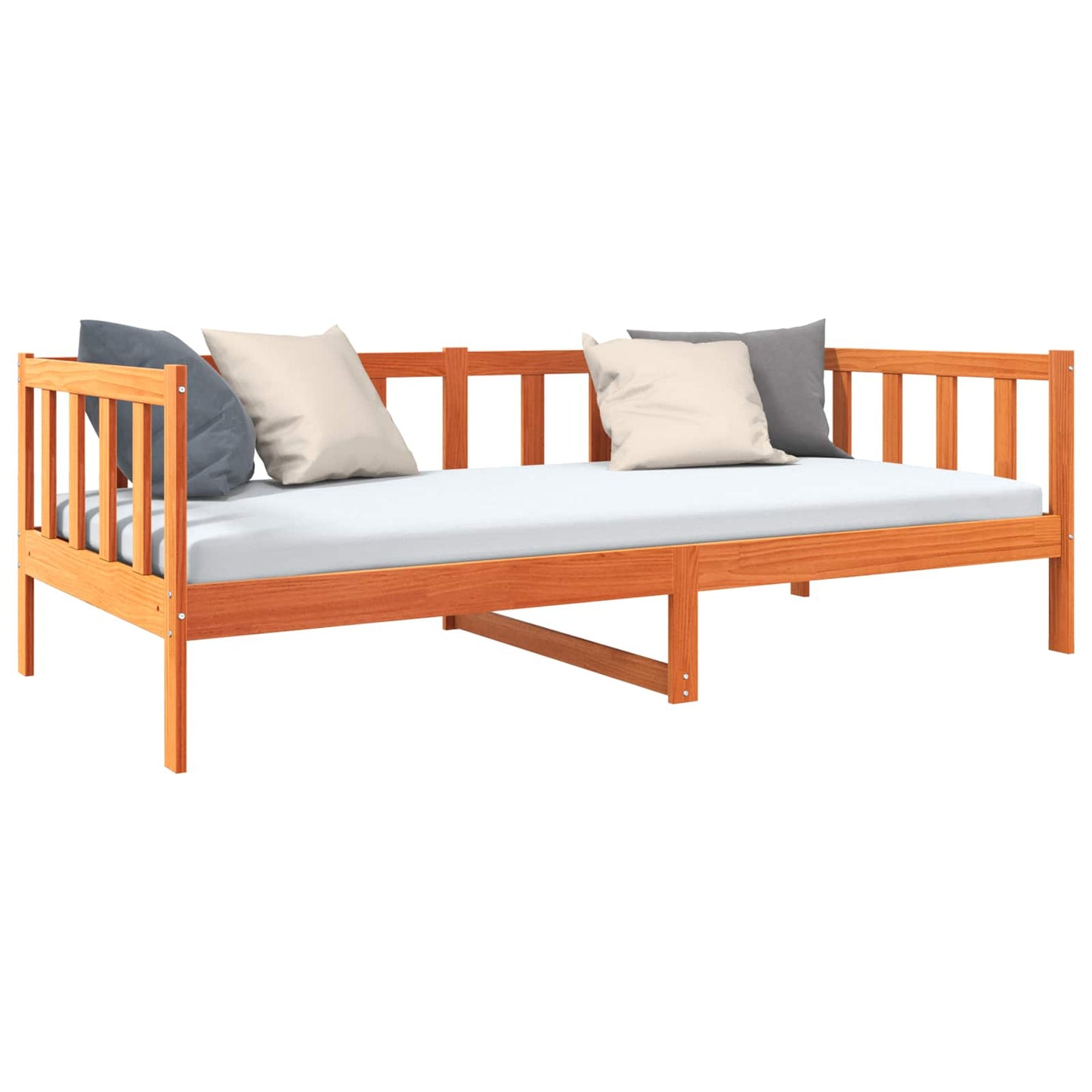 Sengestamme med hodegjerde Vokset Brun 90 x 190 cm Massiv furu