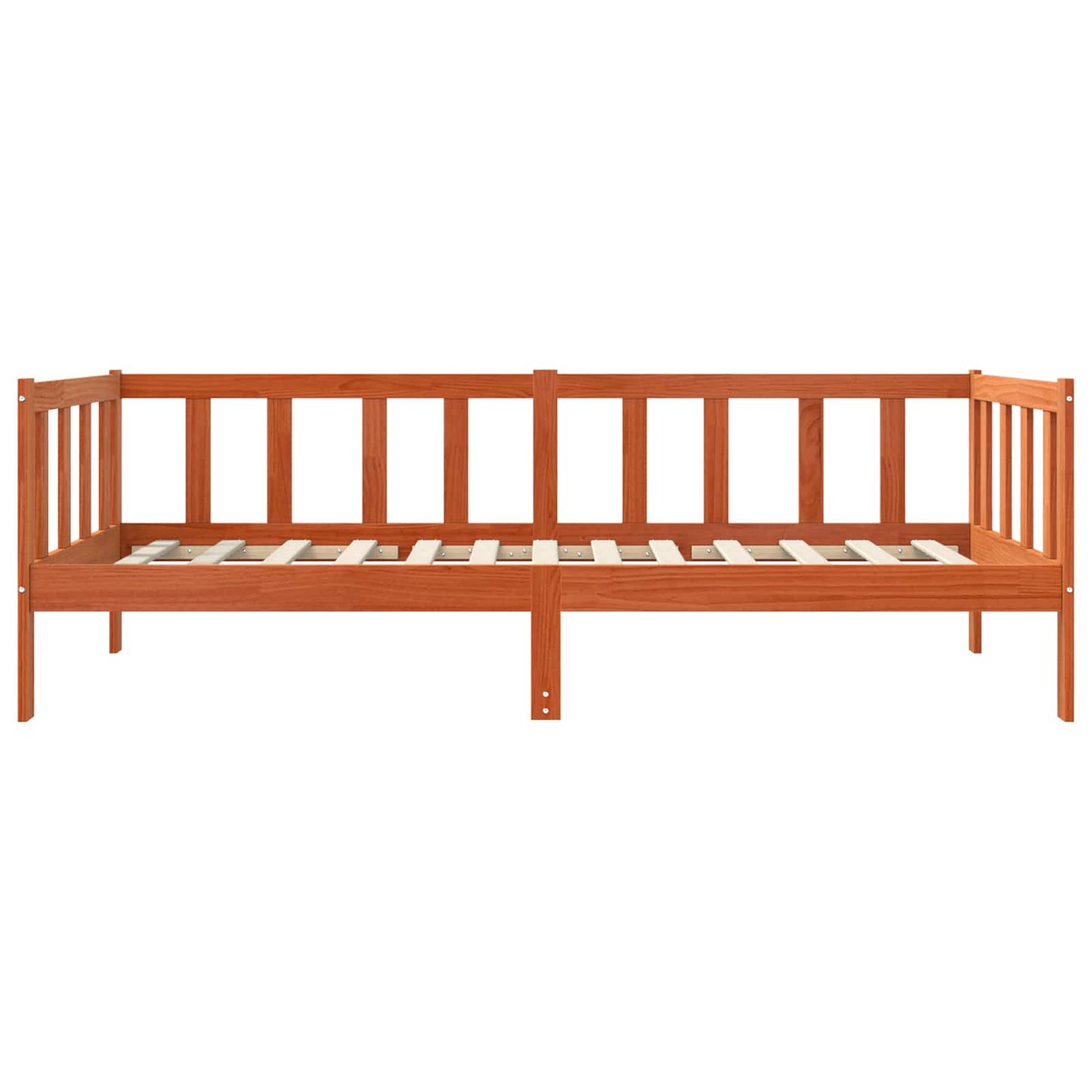 Sengestamme med hodegjerde Vokset Brun 80 x 200 cm Massiv furu