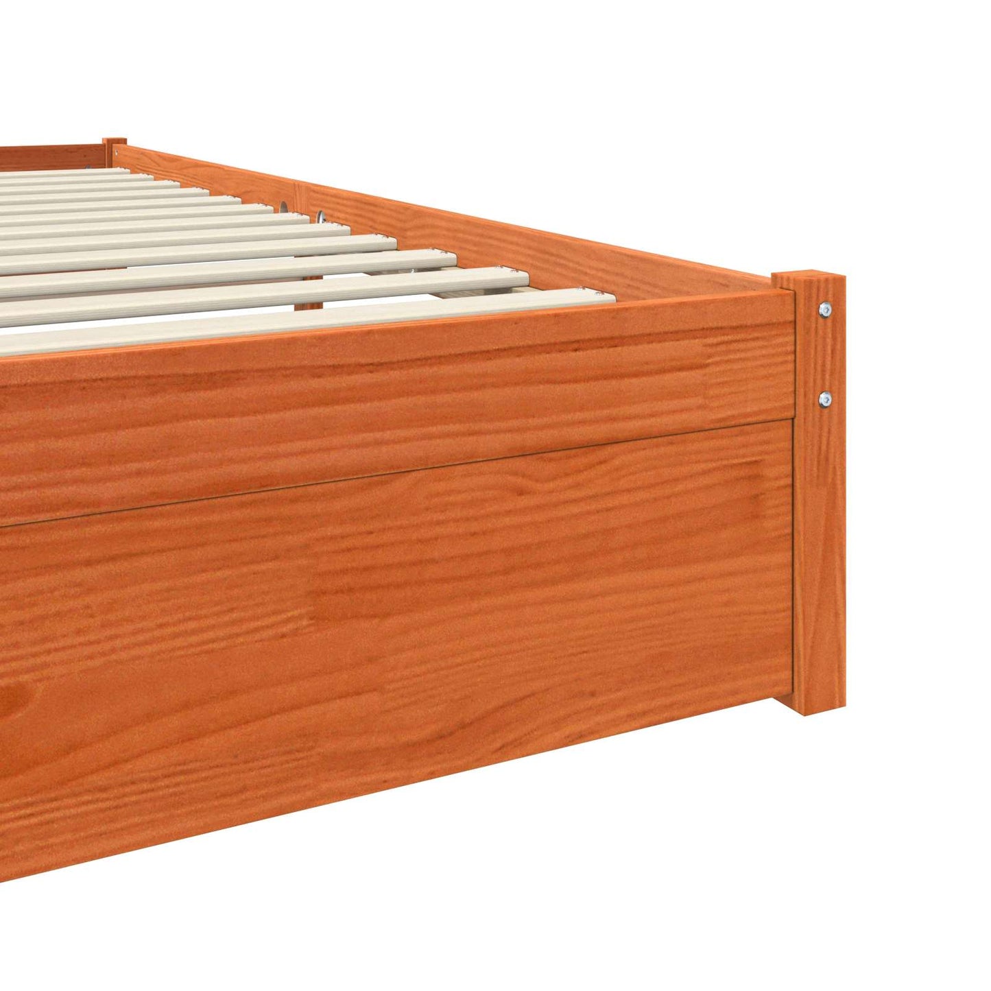 Sengestamme Vokset Brun 200 x 200 cm Massiv furu
