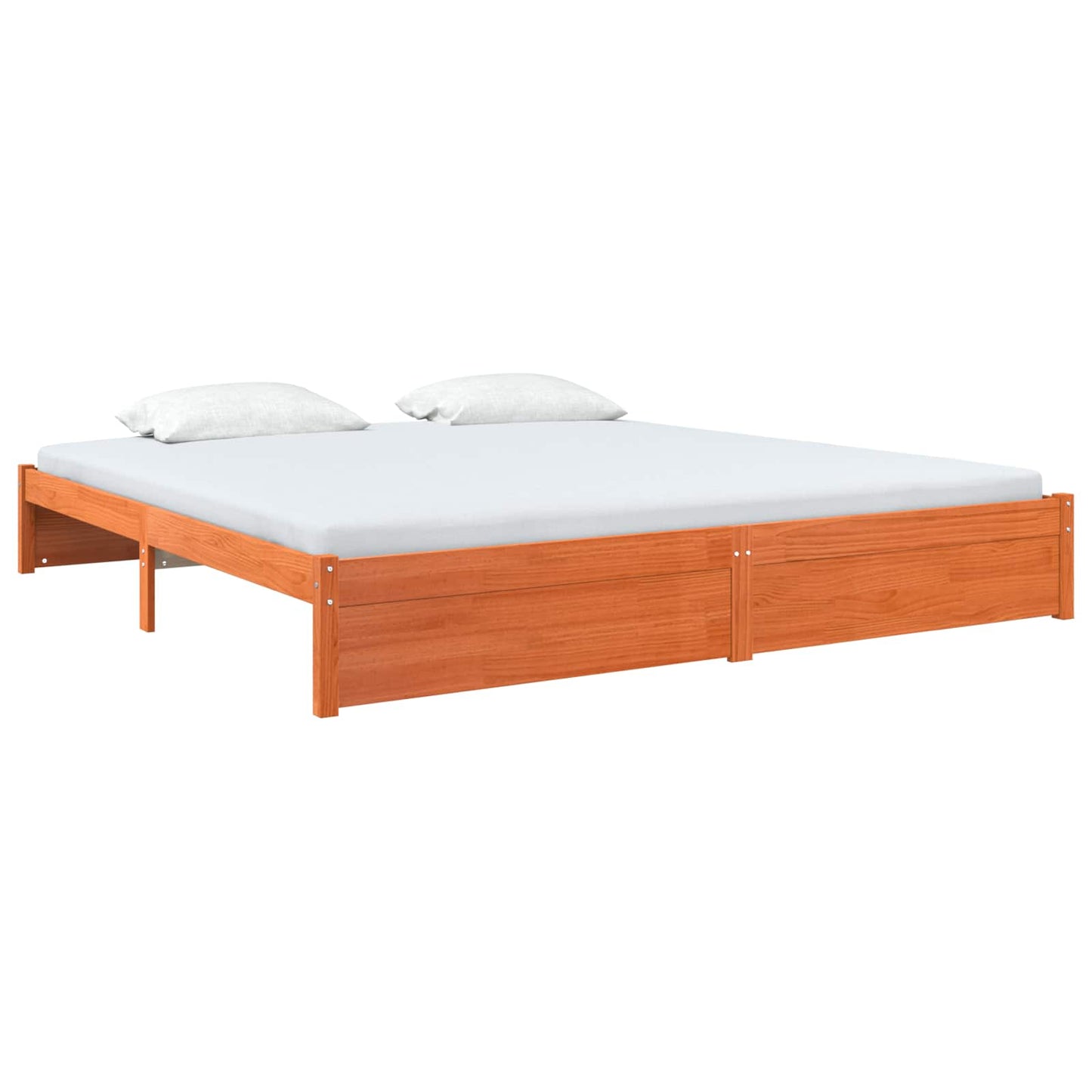 Sengestamme Vokset Brun 200 x 200 cm Massiv furu