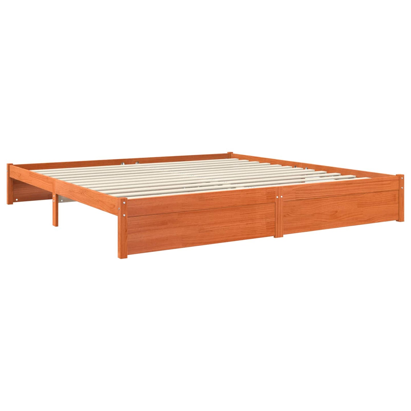 Sengestamme Vokset Brun 200 x 200 cm Massiv furu