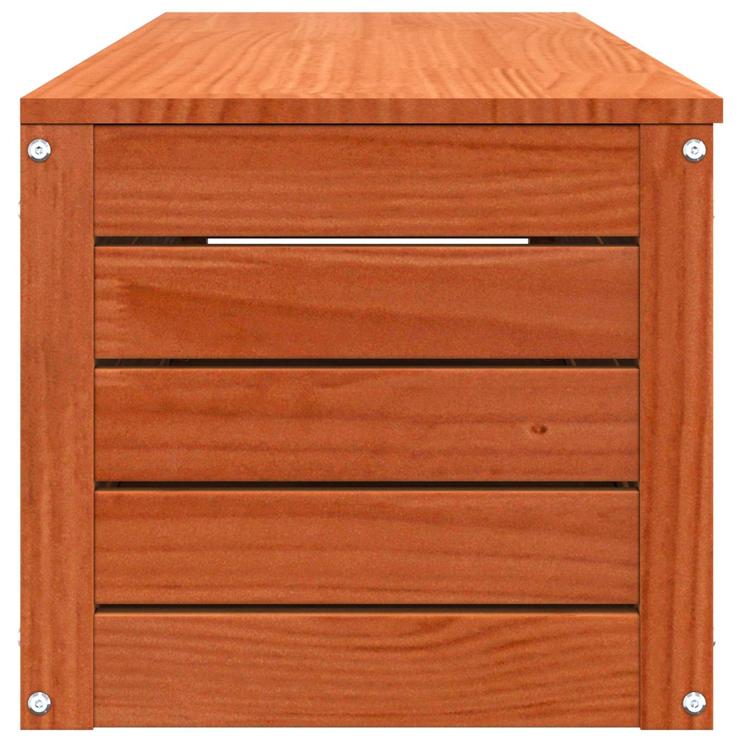 Lagringsboks med dør Vokset Brun 109 x 36,5 x 33 cm Massiv furu