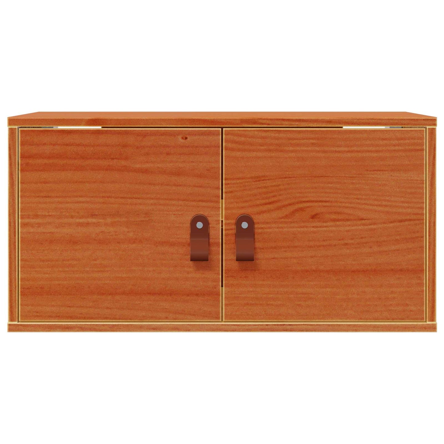 Veggskap med dør 2 pcs Vokset Brun 60 x 30 x 30 cm Massiv furu