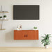 Veggskap med hylle Vokset Brun 80 x 30 x 30 cm Massiv furu