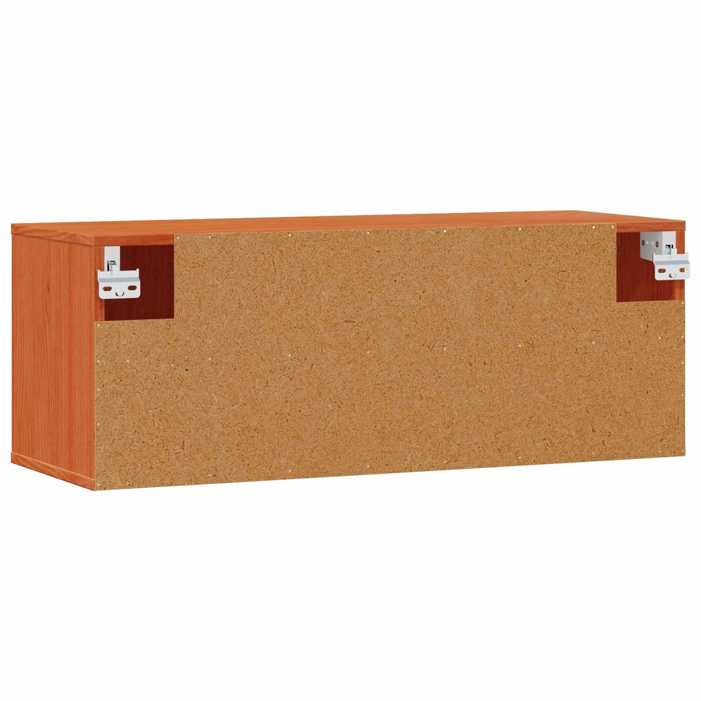 Veggskap med dør 2 pcs Vokset Brun 80 x 30 x 30 cm Massiv furu