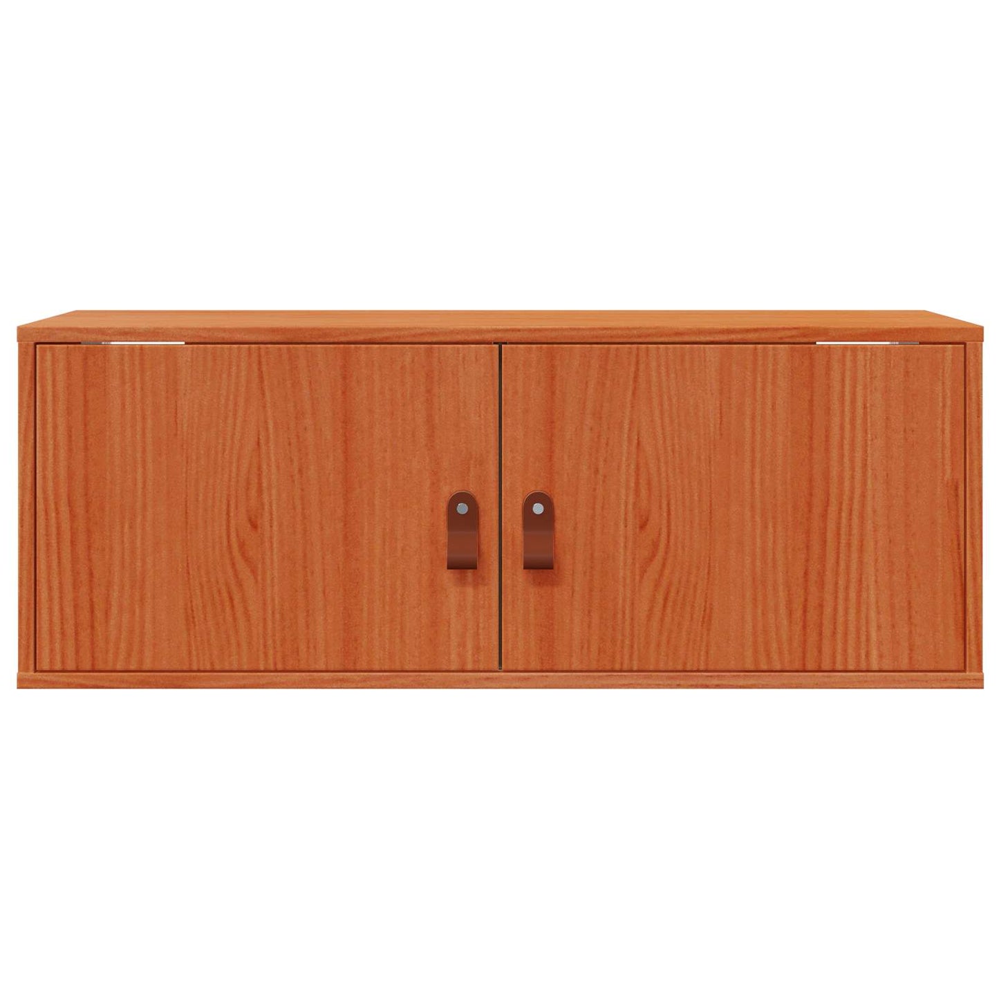 Veggskap med dør 2 pcs Vokset Brun 80 x 30 x 30 cm Massiv furu