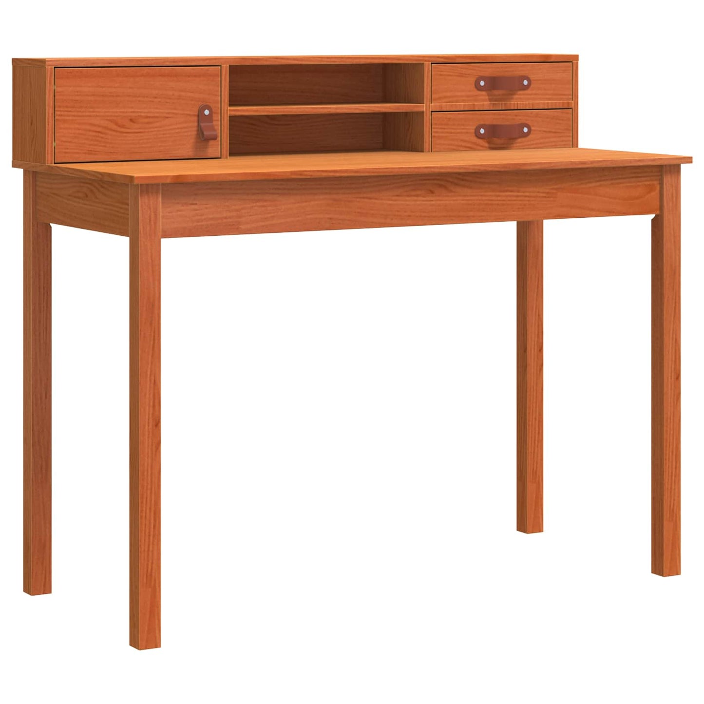 Skrivebord med skuff Vokset Brun 110 x 50 x 93 cm Massiv furu