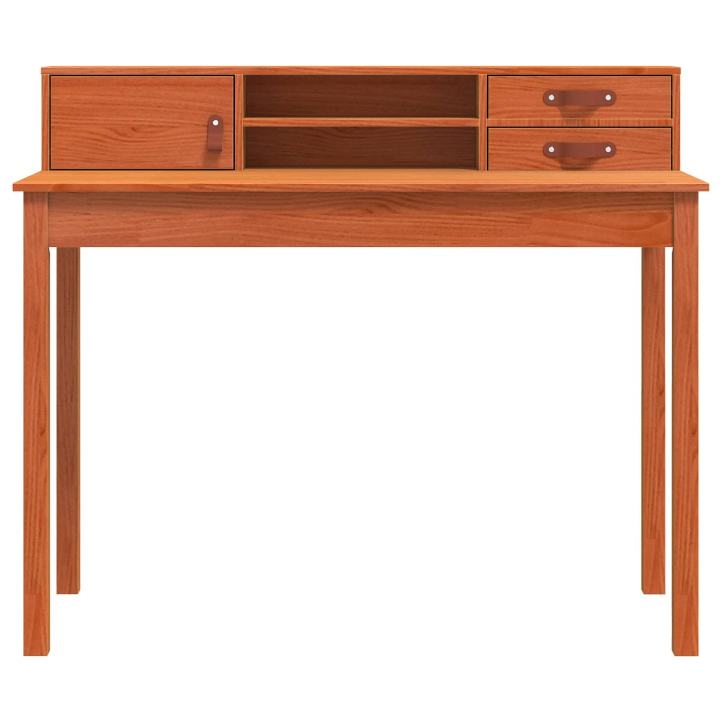 Skrivebord med skuff Vokset Brun 110 x 50 x 93 cm Massiv furu