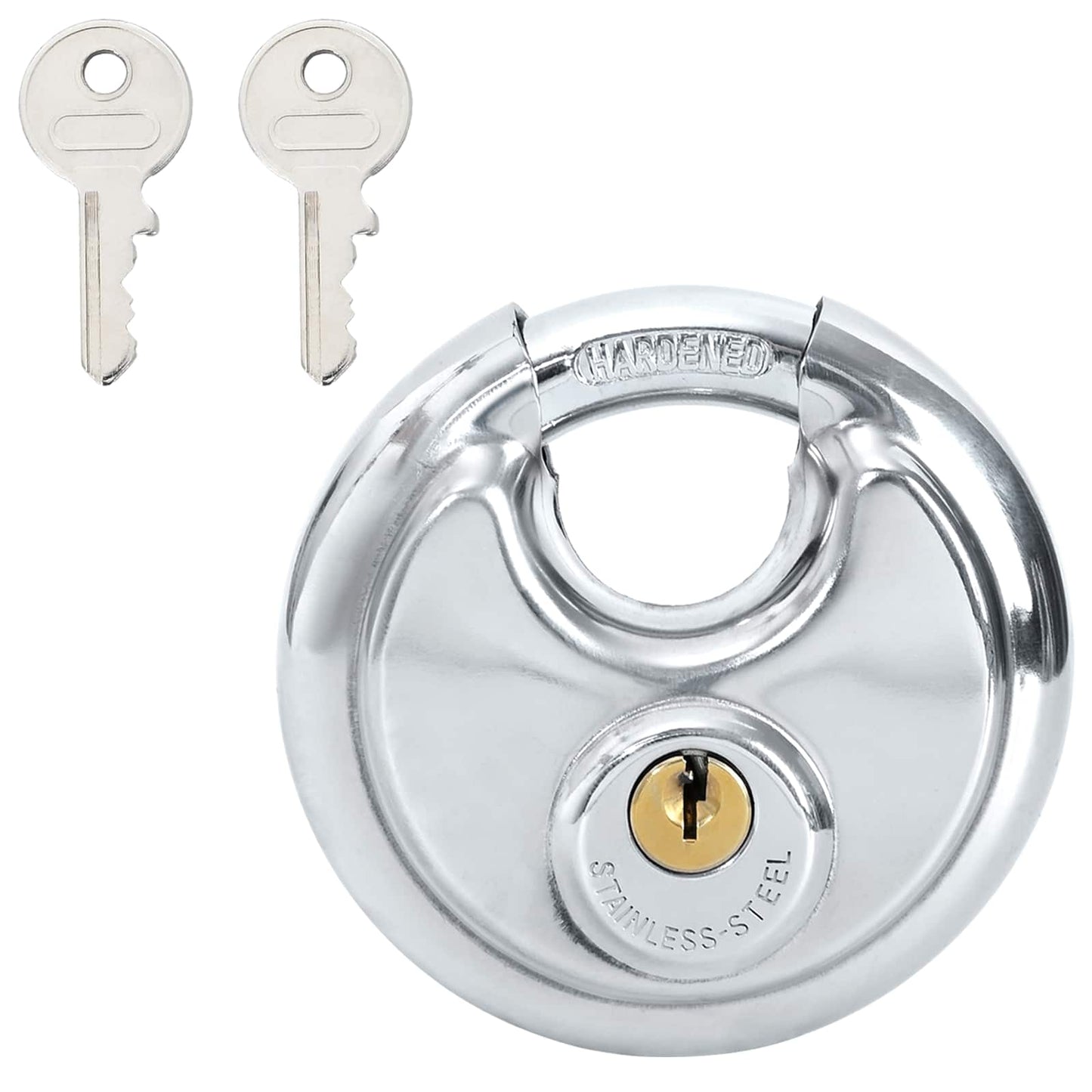 Discus-låser med nøkler 12 pcs sølv 8 x 2.8 x 8 cm